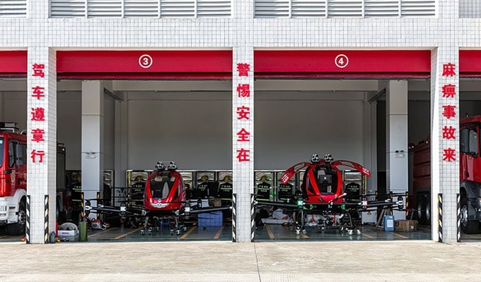 پهپادEHang 216F مجهز به سیستم جامع کنترل و فرماندهی