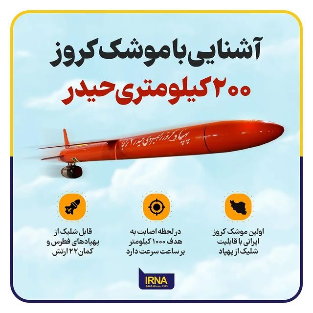 اینفوگرافی با پهپاد موشک کروز حیدر