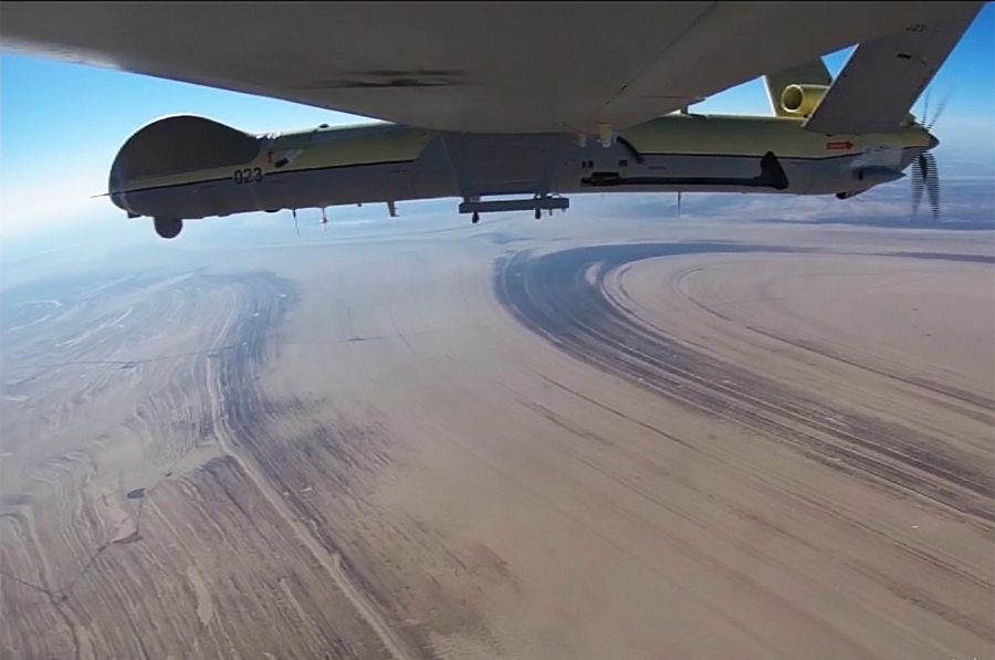 نمونه هدایت ماهواره‌ای پهپاد شاهد-۱۲۹ مجهز به بمب سدید