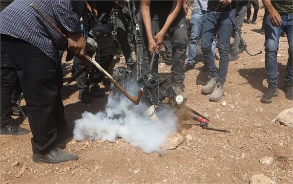 پهپاد ارتش اشغالگر قدس در بیتا ساقط شد 3