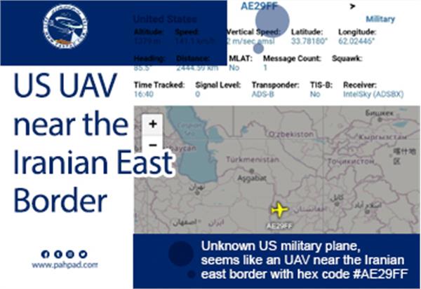 US Military UAV near the Iranian east border