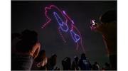 Drones light up Seoul sky with coronavirus messages