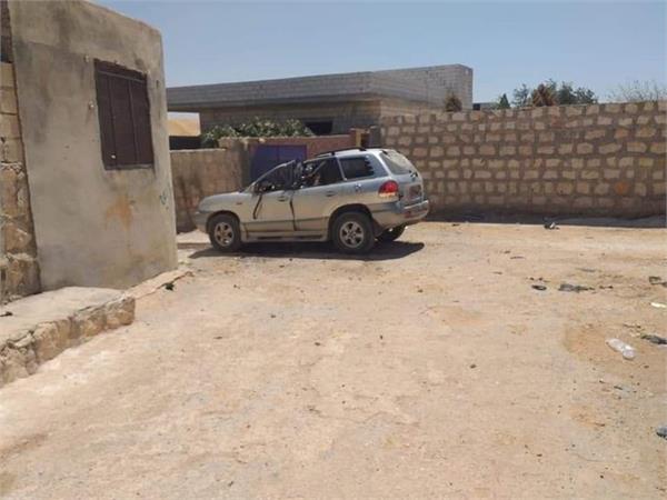 انهدام دو خودرو در ادلب توسط پهپاد آمریکایی Sarmada